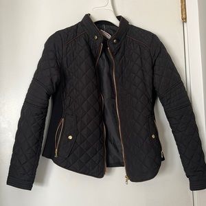 Black quilted jacket